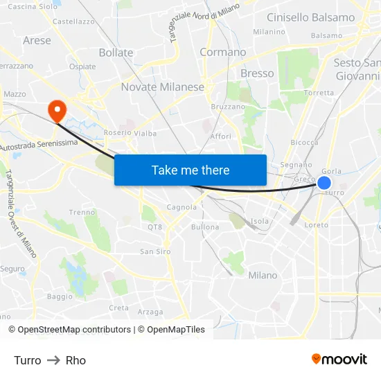 Turro to Rho map