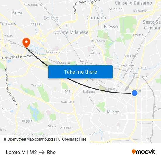 Loreto M1 M2 to Rho map