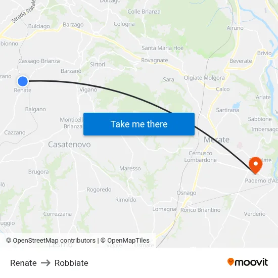 Renate to Robbiate map