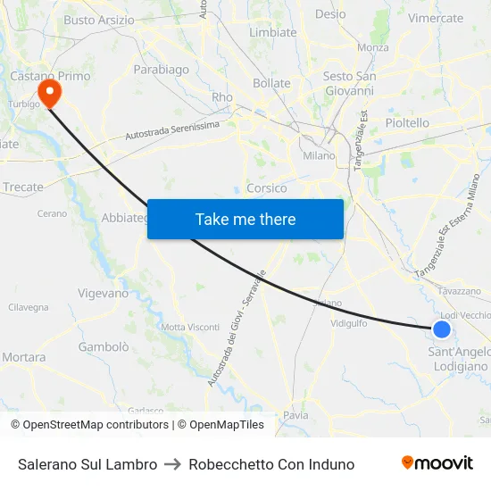 Salerano Sul Lambro to Robecchetto Con Induno map