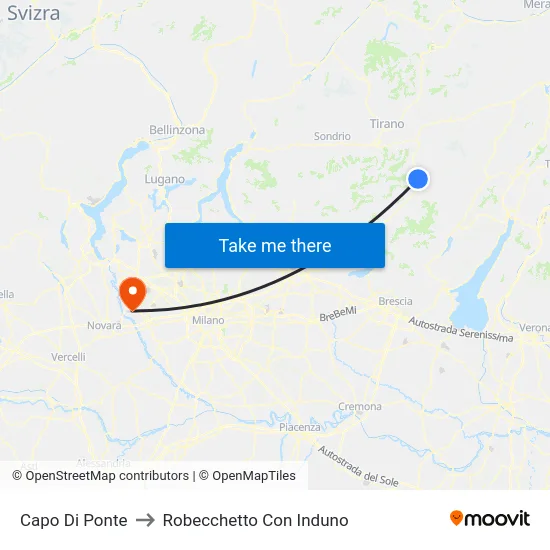 Capo Di Ponte to Robecchetto Con Induno map
