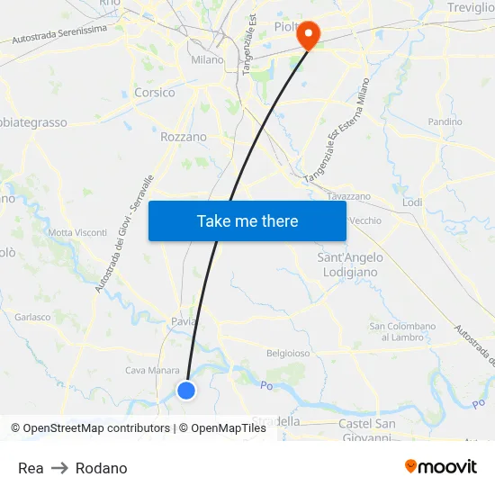 REA to Rodano map