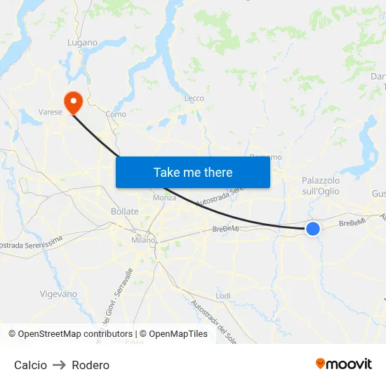 Soccer to Rodero map