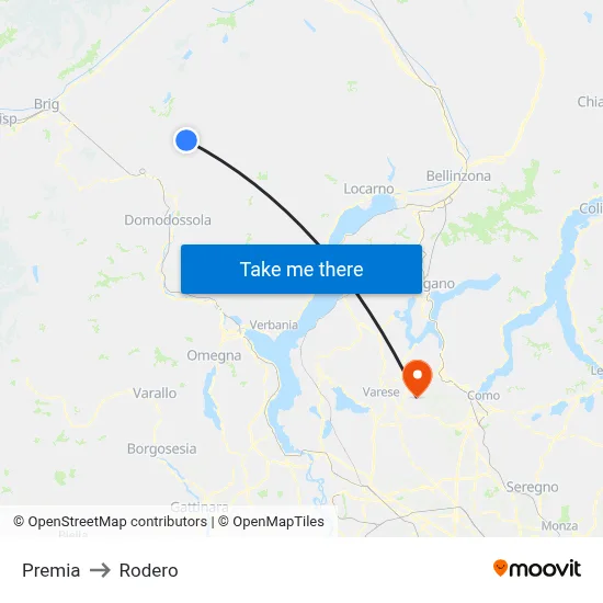 Premia to Rodero map