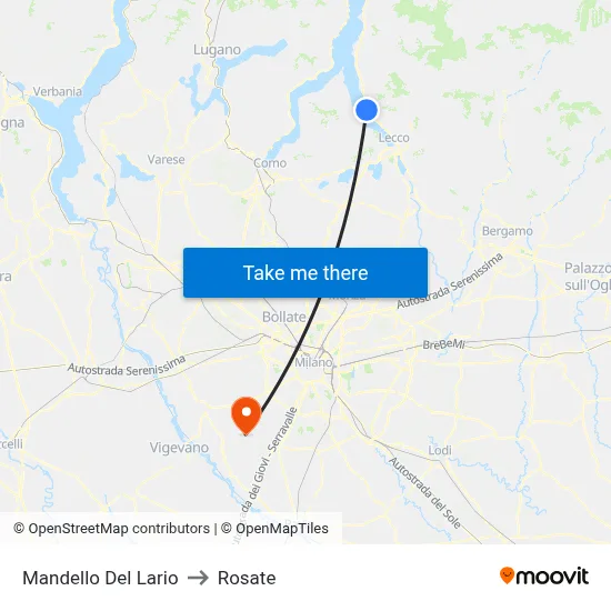 Mandello Del Lario to Rosate map