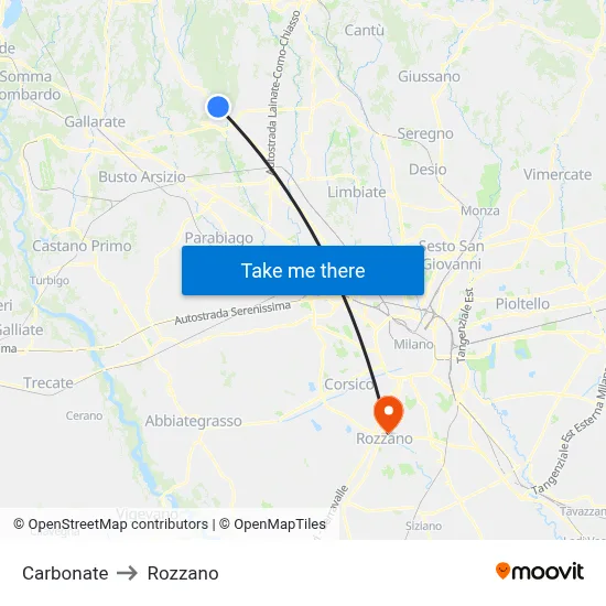 Carbonate to Rozzano map