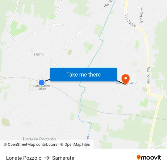 Lonate Pozzolo to Samarate map