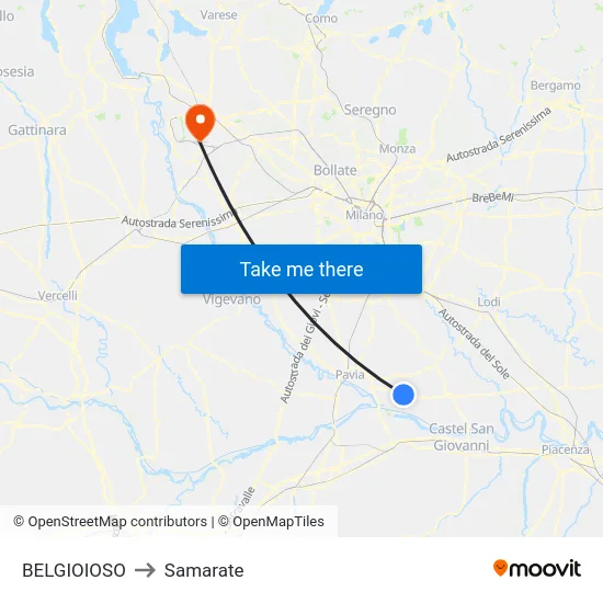 BELGIOIOSO to Samarate map