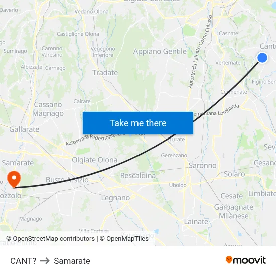 CANT? to Samarate map