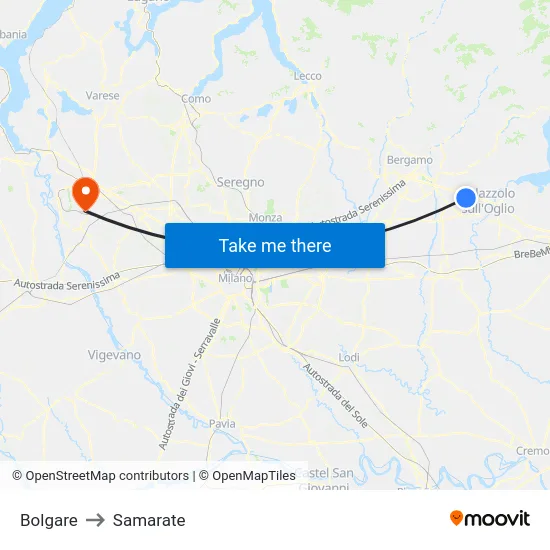 Bolgare to Samarate map
