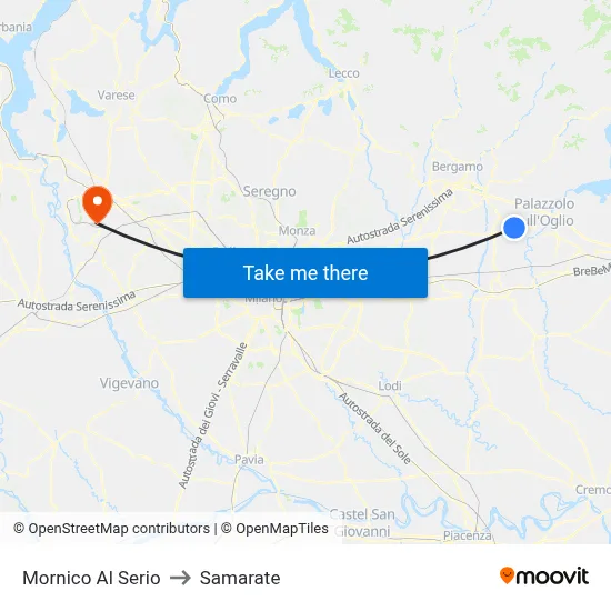 Mornico Al Serio to Samarate map