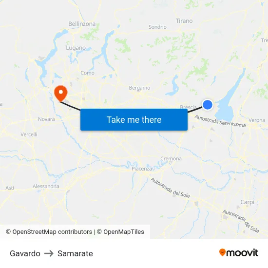 Gavardo to Samarate map