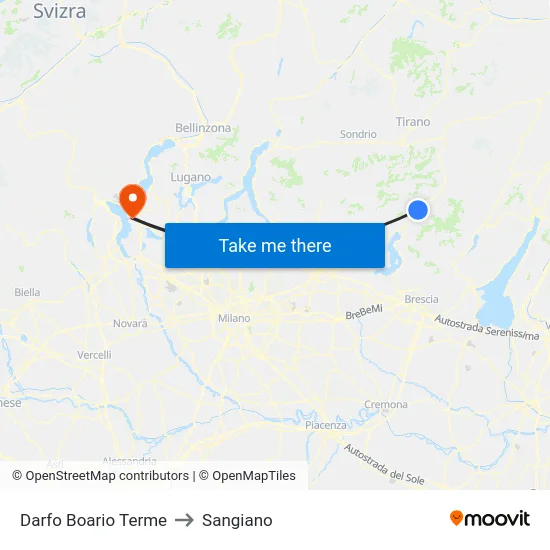 Darfo Boario Terme to Sangiano map