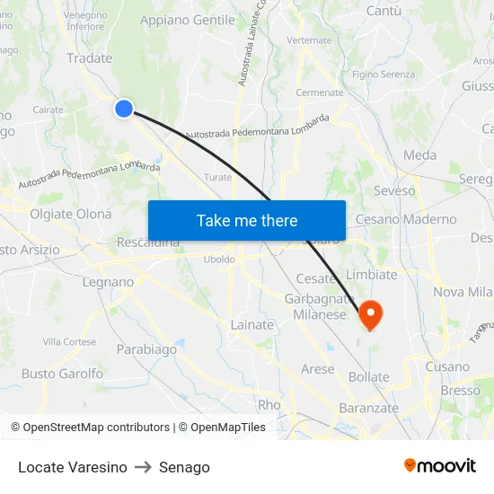 Locate Varesino to Senago map