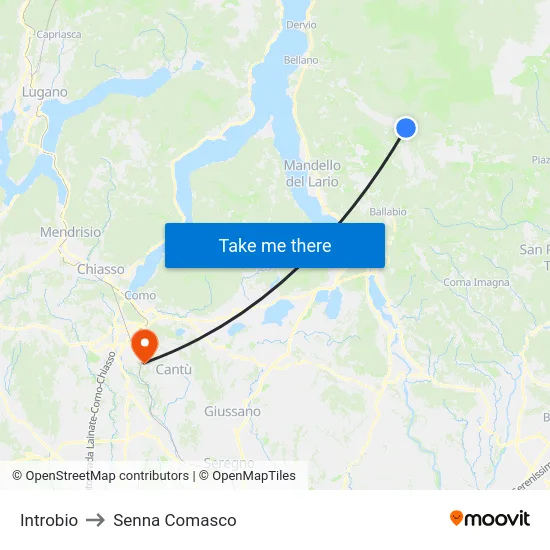 Introbio to Senna Comasco map