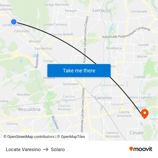 Locate Varesino to Solaro map