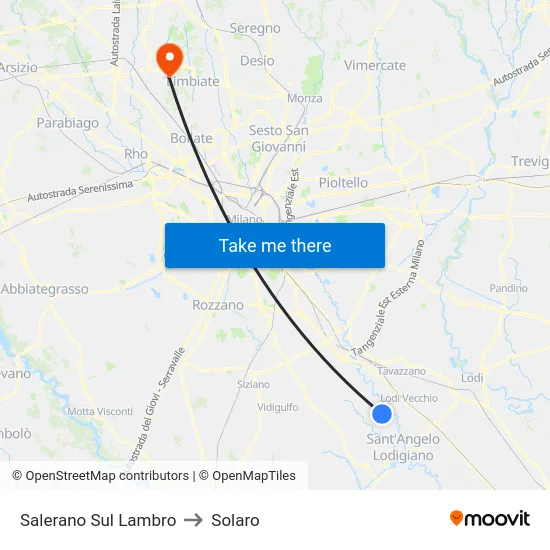 Salerano Sul Lambro to Solaro map