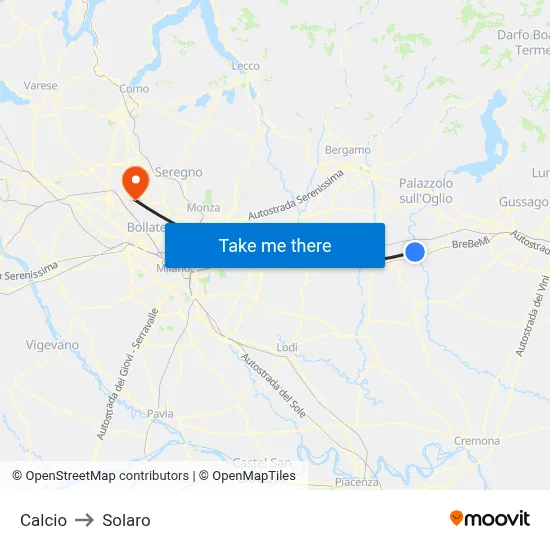 Soccer to Solaro map