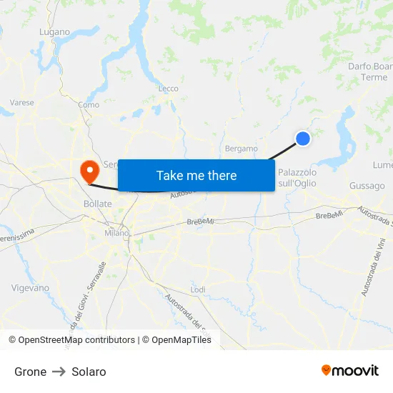 Grone to Solaro map