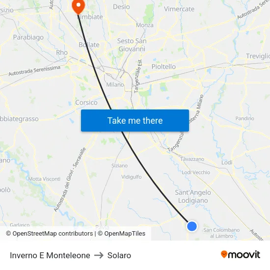 Inverno e Monteleone to Solaro map