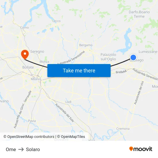 Ome to Solaro map