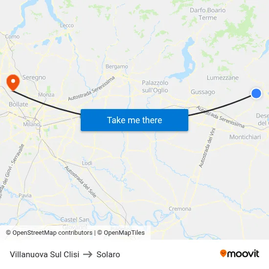Villanuova Sul Clisi to Solaro map