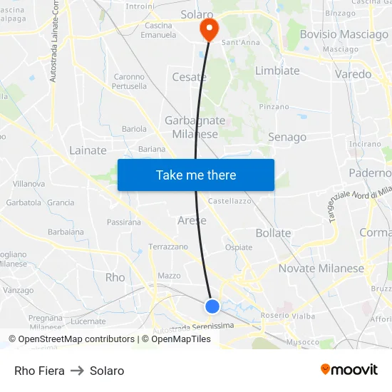 Rho Fair to Solaro map