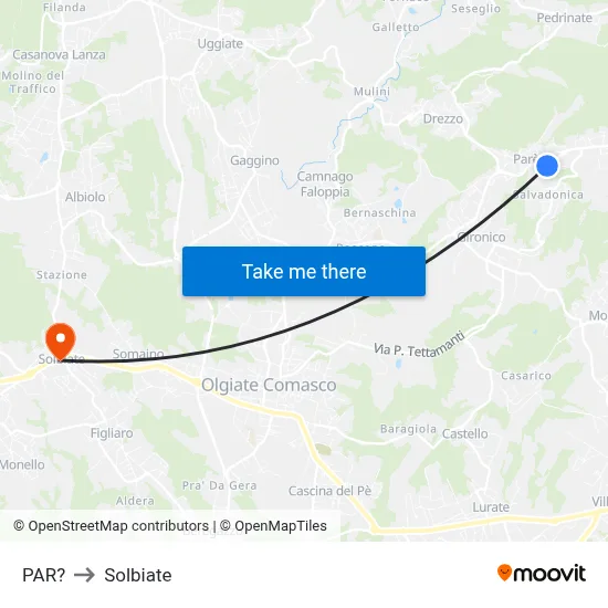 Parre to Solbiate map