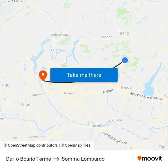 Darfo Boario Terme to Somma Lombardo map