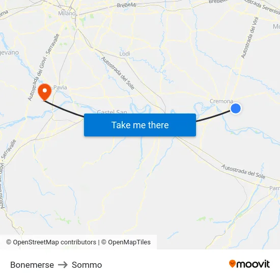 Bonemerse to Sommo map