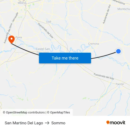 San Martino Del Lago to Sommo map