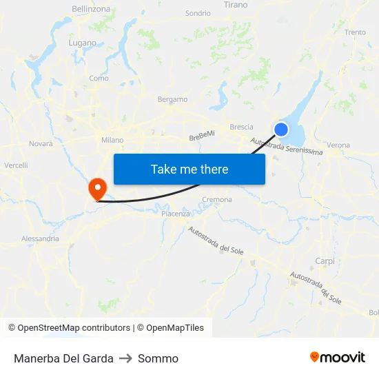 Manerba Del Garda to Sommo map