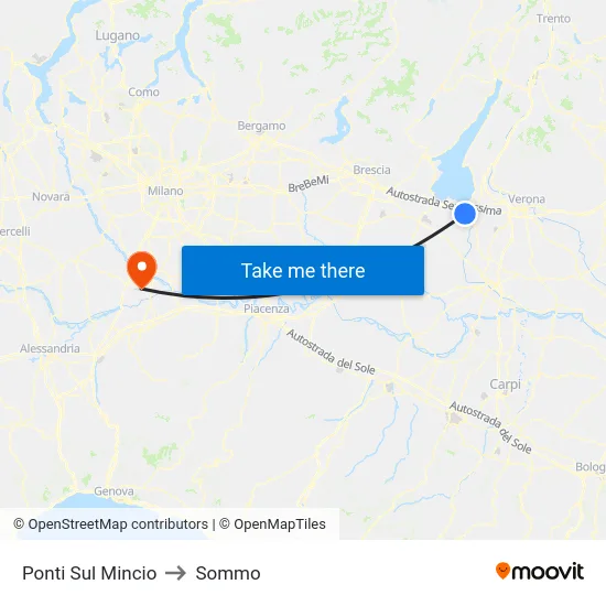 Ponti Sul Mincio to Sommo map
