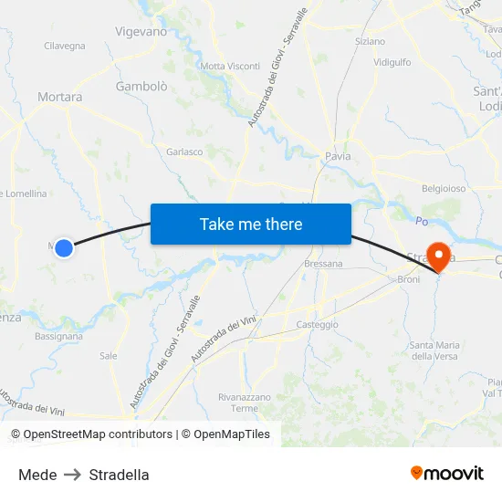 Mede to Stradella map