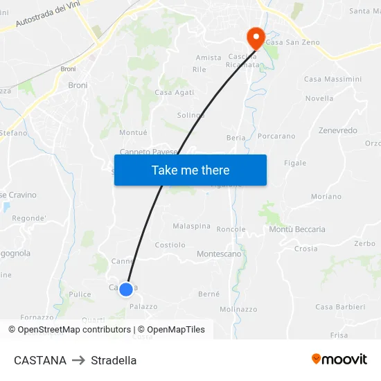 CASTANA to Stradella map