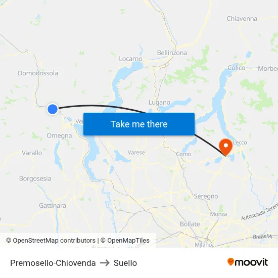 Premosello-Chiovenda to Suello map