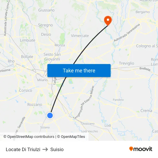 Locate di Triulzi to Suisio map
