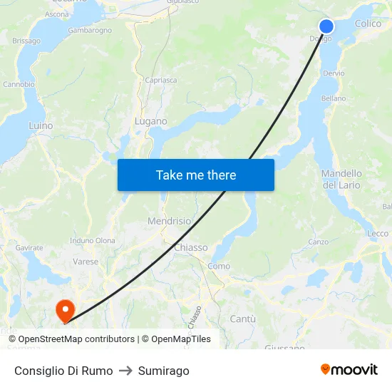 Consiglio Di Rumo to Sumirago map