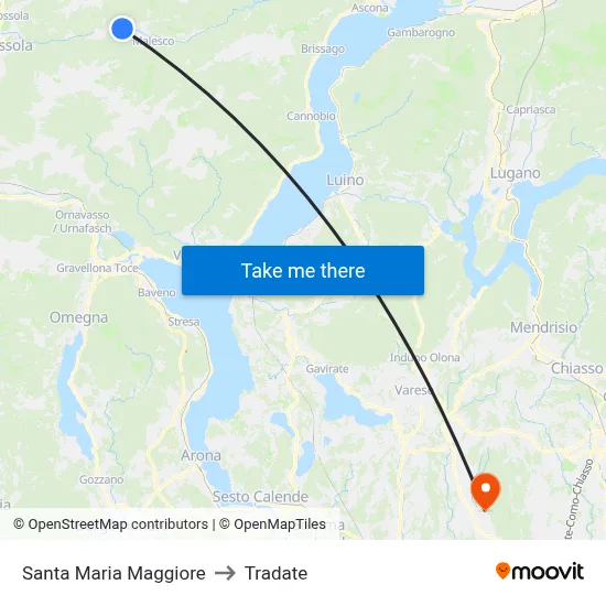 Santa Maria Maggiore to Tradate map