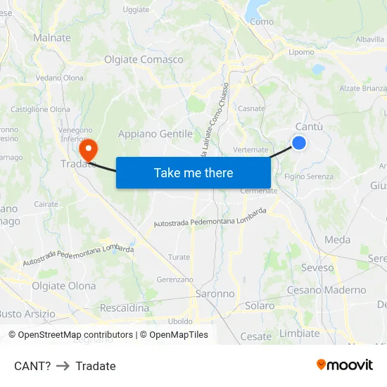 Cant? to Tradate map