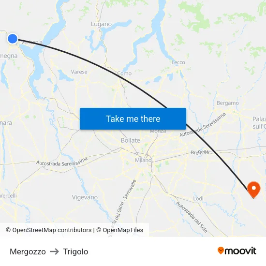 Mergozzo to Trigolo map