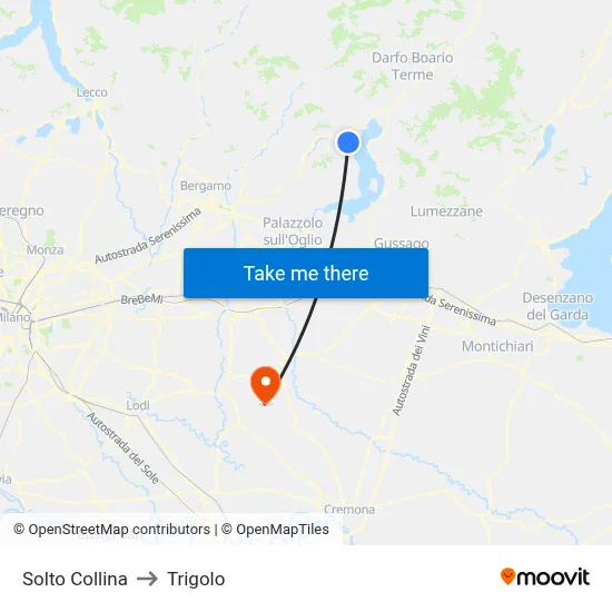 Solto Collina to Trigolo map