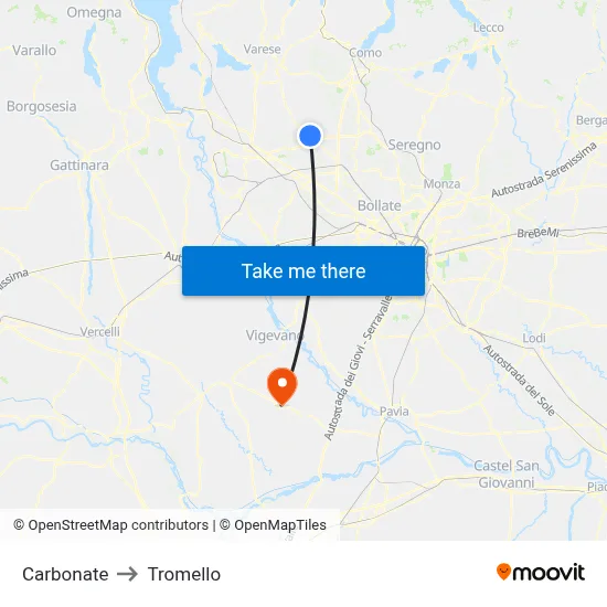 Carbonate to Tromello map