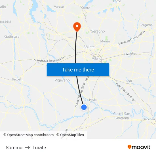 Sommo to Turate map