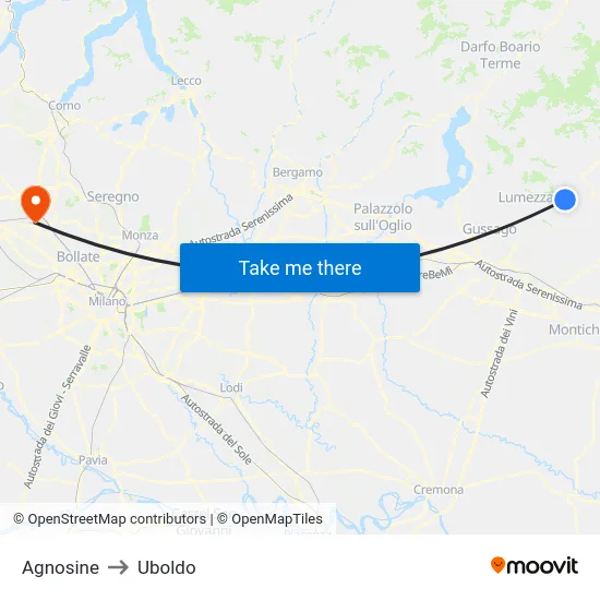 Agnosine to Uboldo map