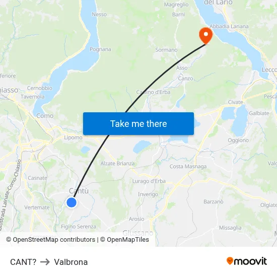CANT? to Valbrona map