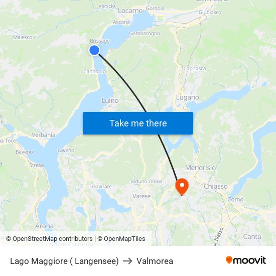 Lago Maggiore ( Langensee) to Valmorea map