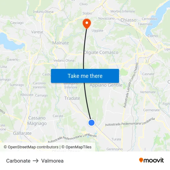 Carbonate to Valmorea map