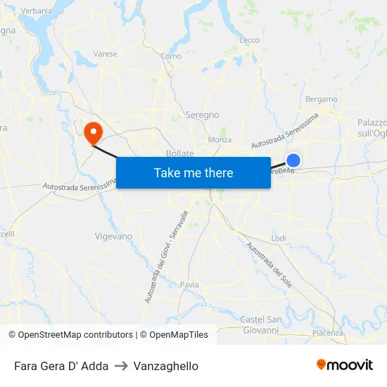 Fara Gera D' Adda to Vanzaghello map