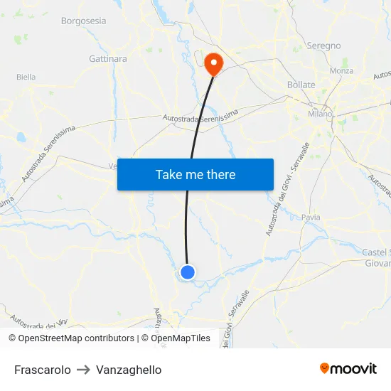 Frascarolo to Vanzaghello map